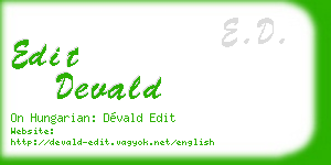 edit devald business card